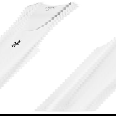 Majica bez rukava JW Anderson White Ribbed Vest With Anchor Embroidery Bijela | JO0246-PG1512-001, 1