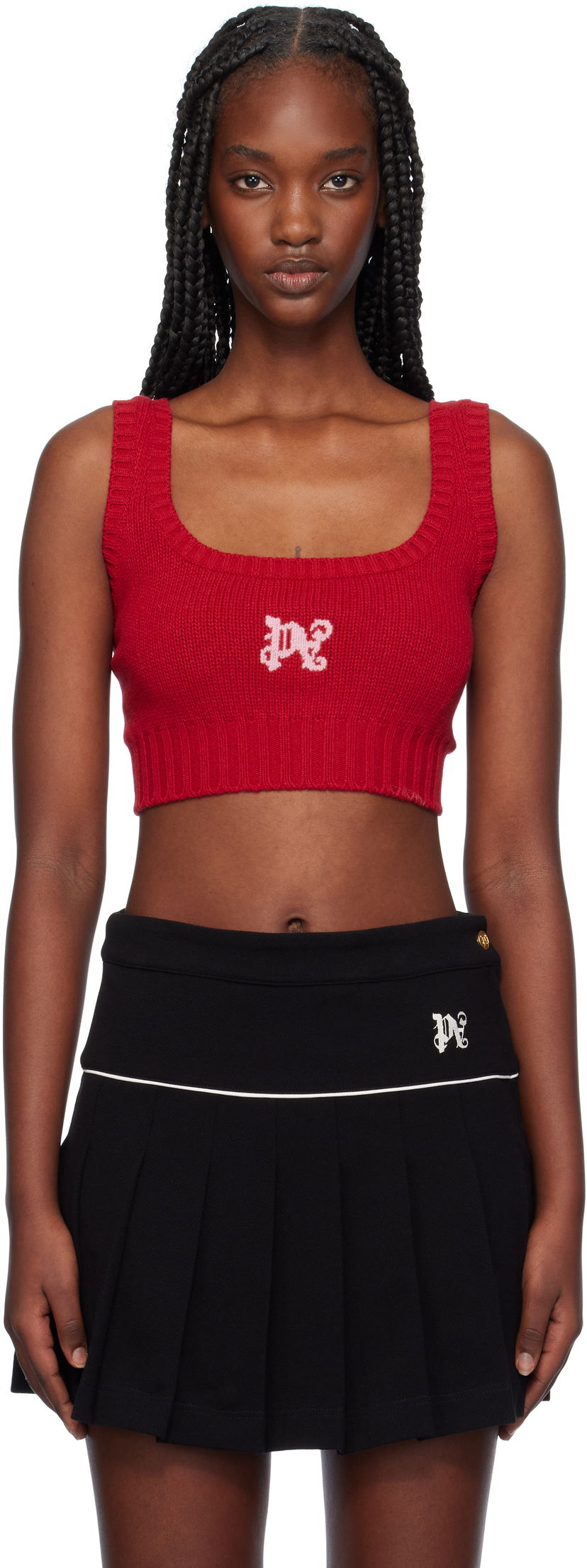 Majica bez rukava Palm Angels Tank Top Crvena | PWHR003F24KNI0022530