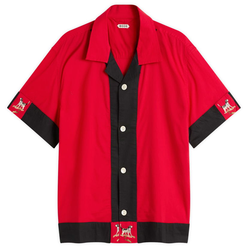 Košulja Bode Pointer Embroidered Dog Short Sleeve Shirt Višebojno | MRF25SH038