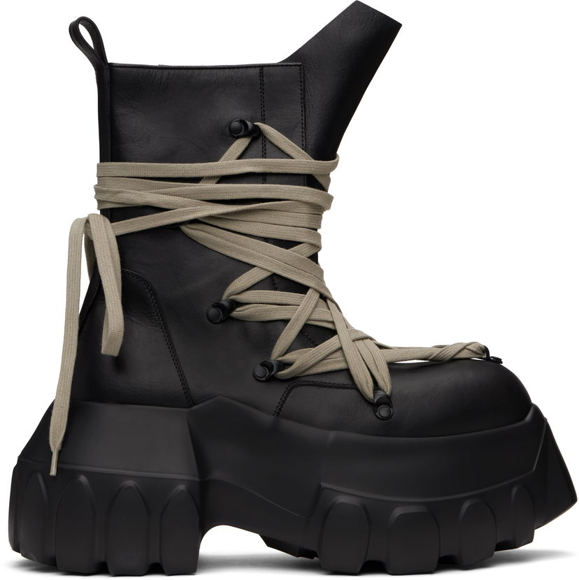 Tenisice i cipele Rick Owens Rick Owens Hollywood Megalace Mega Tractor Boots Crna | RR01E5867 LCHW1