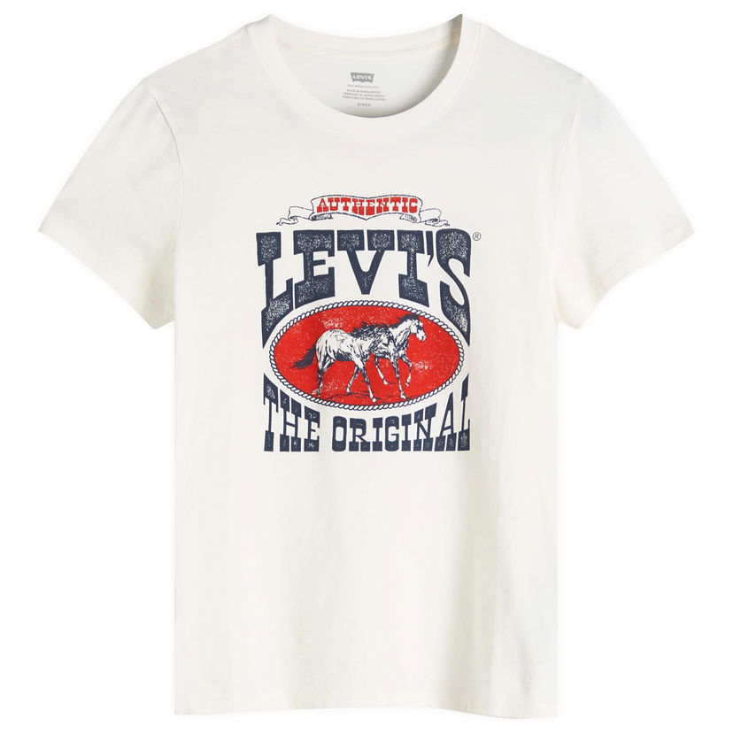 Majica kratkih rukava Levi's Perfect Graphic T-Shirt Horse Poster Bijela | 17369-3022