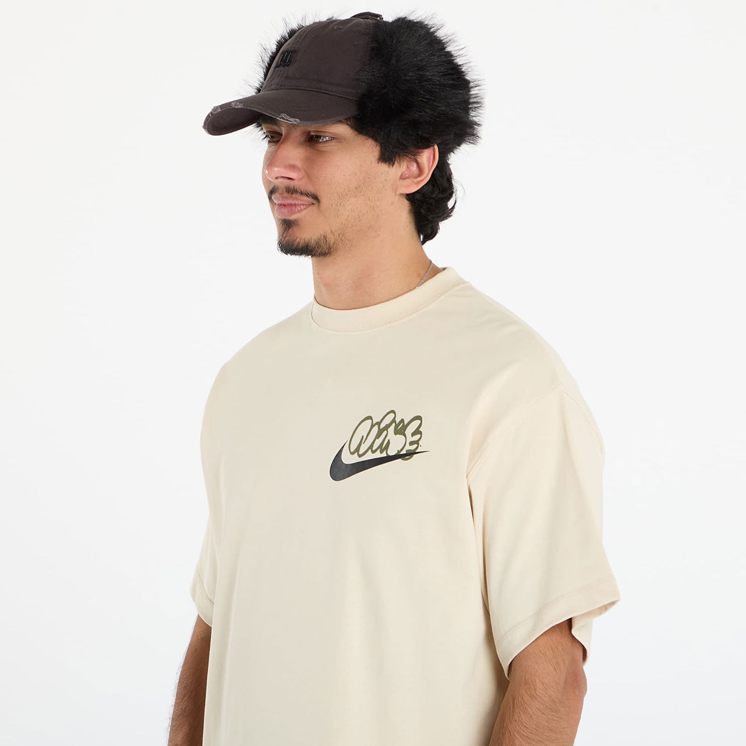 Majica kratkih rukava Nike Graphic T-shirt Solo Swoosh Bež | IH4294-229, 1