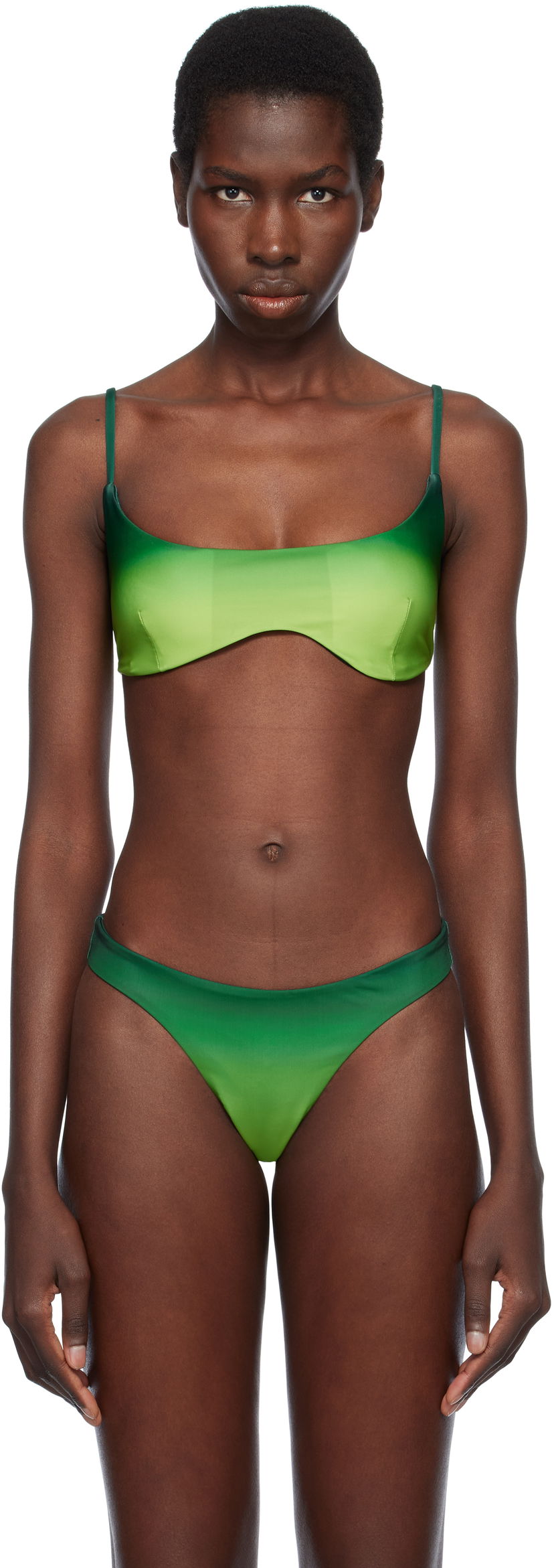 Kupaći kostimi Casablanca Casablanca Gradient Bikini Top Zelena | WS25-SWM-058-02