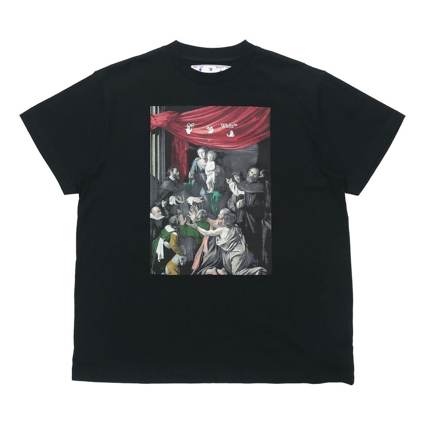 Majica kratkih rukava Off-White Off-White Caravaggio Painting Loose Fit T-Shirt Crna | OMAA038E20JER0051010