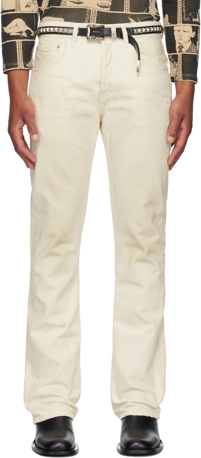 Jeans Enfants Riches Déprimés Enfants Riches Déprimés Classic Flare Leg Jeans Bijela | 050-401