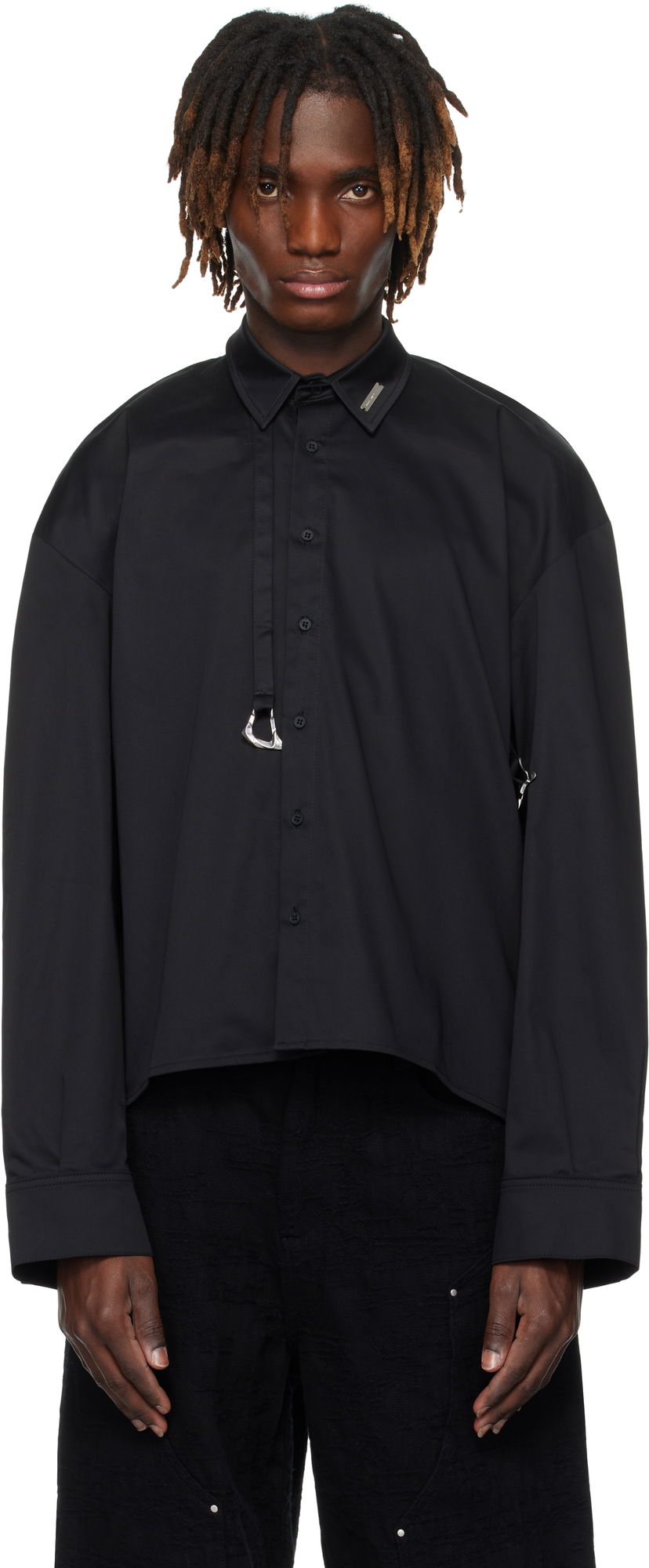 Košulja HELIOT EMIL HELIOT EMIL Igneous Cropped Shirt Crna | PRESS25_M_05_060_BLK01
