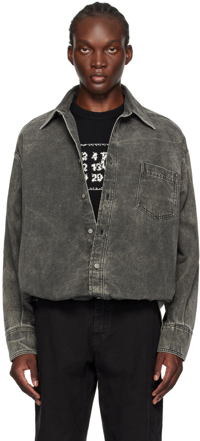 Košulja Maison Margiela Oversized Denim Shirt Siva | SH0DT0015 M30011