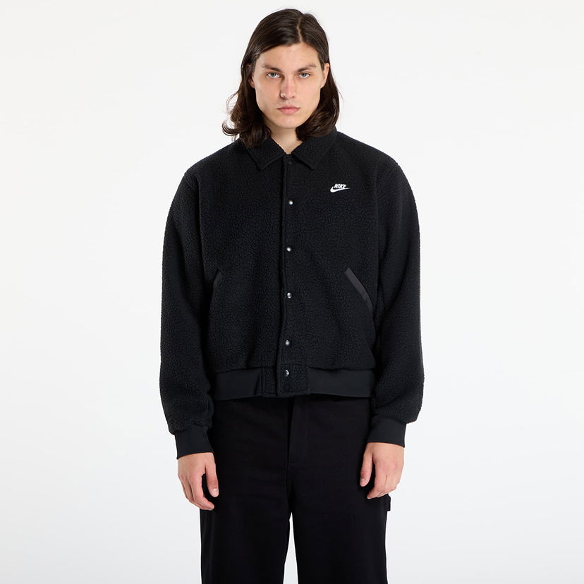 Jakna Nike Sportswear Club High-Pile Fleece Coaches Jacket Crna | HV1429-010