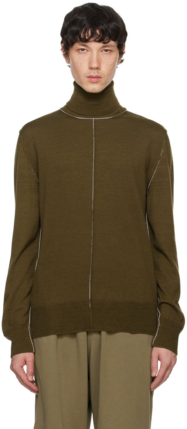 Džemper Maison Margiela MM6 Green Wool Turtleneck Zelena | SH0HA0002 M13037