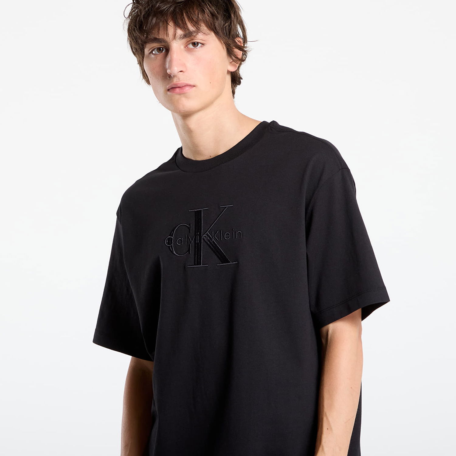 Majica kratkih rukava CALVIN KLEIN Calvin Klein Hi Low Emb 16S Jersey T-Shirt Crna | LV04RB295G UB1, 1