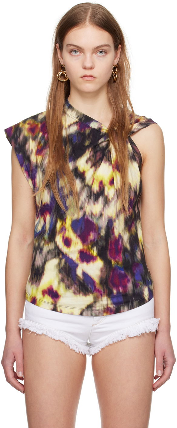 Majica bez rukava Isabel Marant Étoile Etoile Nayda Abstract-Print T-Shirt Višebojno | 24PTS0175FA-B1N05E
