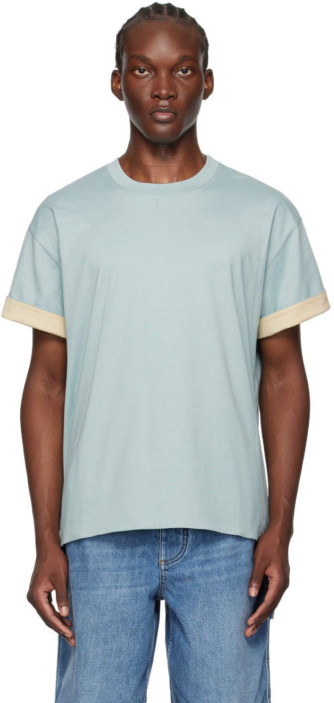 Majica kratkih rukava Bottega Veneta Blue Double Layer T-Shirt Plava | 744998 V4DR0 3006