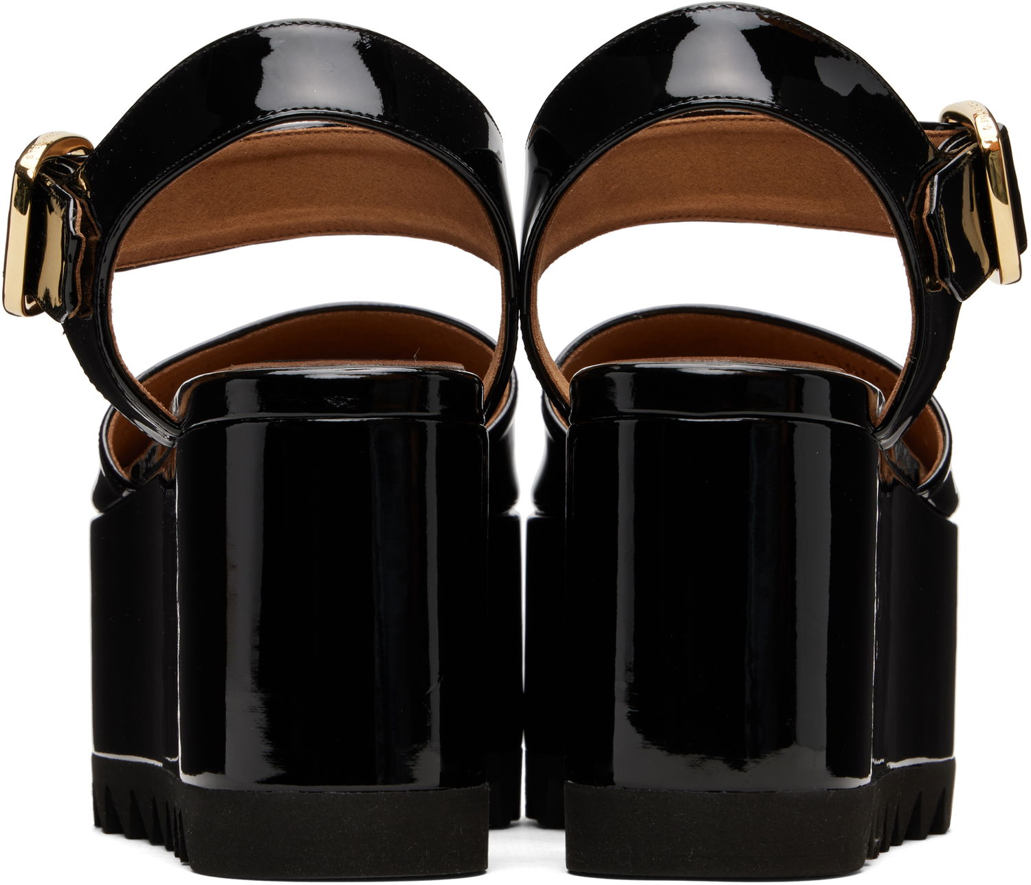 Tenisice i cipele Stella McCartney Stella McCartney Elyse Patent Platform Sandals Crna | 810554APADF0, 1