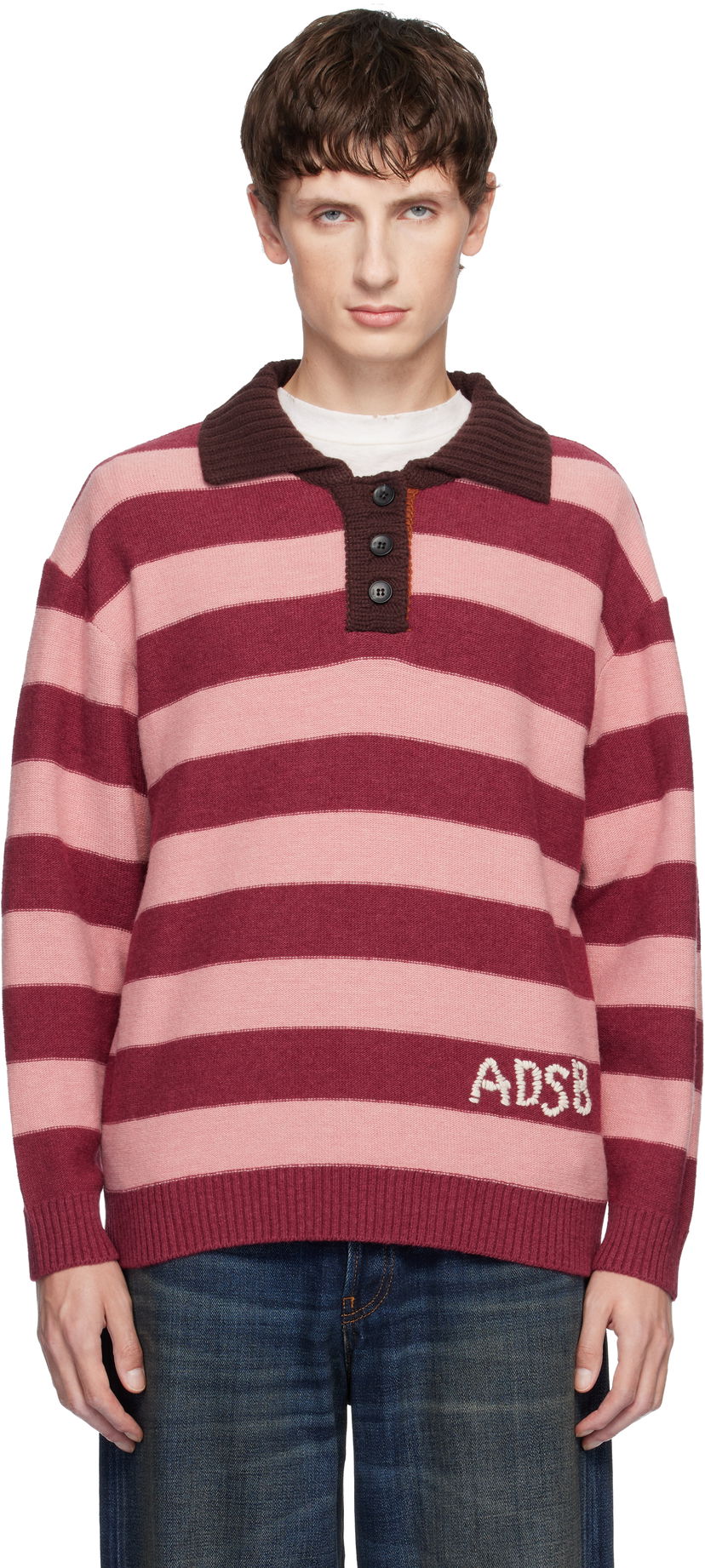 Polo majica Andersson Bell Loose-Fit Stripe Collar Polo Višebojno | atb1399w