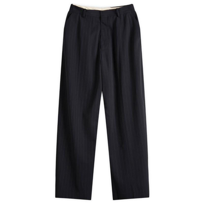 Hlače Acne Studios Pinstripe Trousers Pasant Vis, Size 46 Tamnoplava | BK0669-BG3