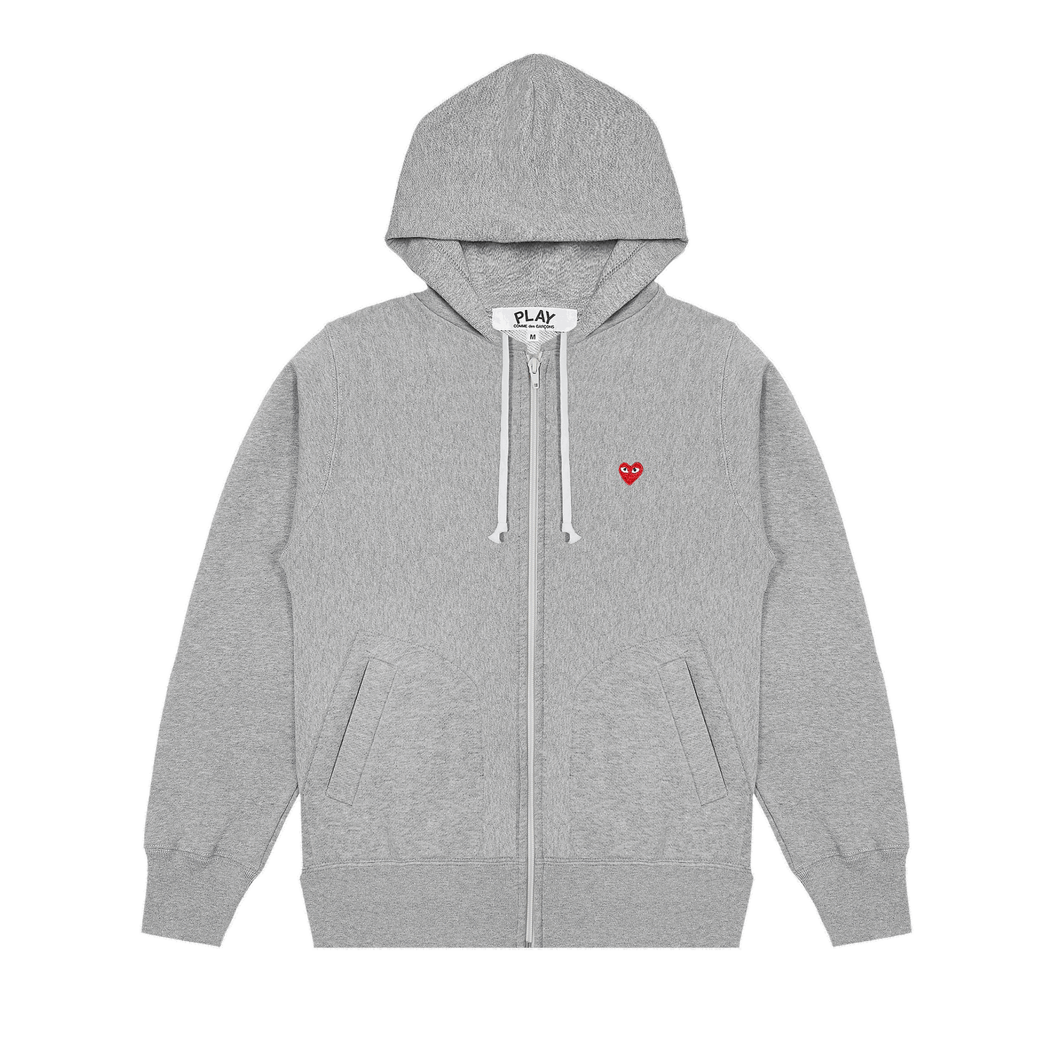 Dukserice Comme des Garçons PLAY Small Heart Zip Hoodie Siva | AZ T311 051 1, 0