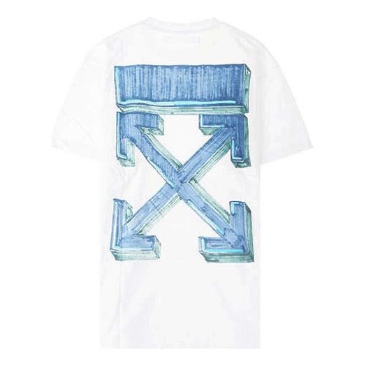 Majica kratkih rukava Off-White Loose Fit T-Shirt With Back Print Bijela | OMAA038E20JER0020145