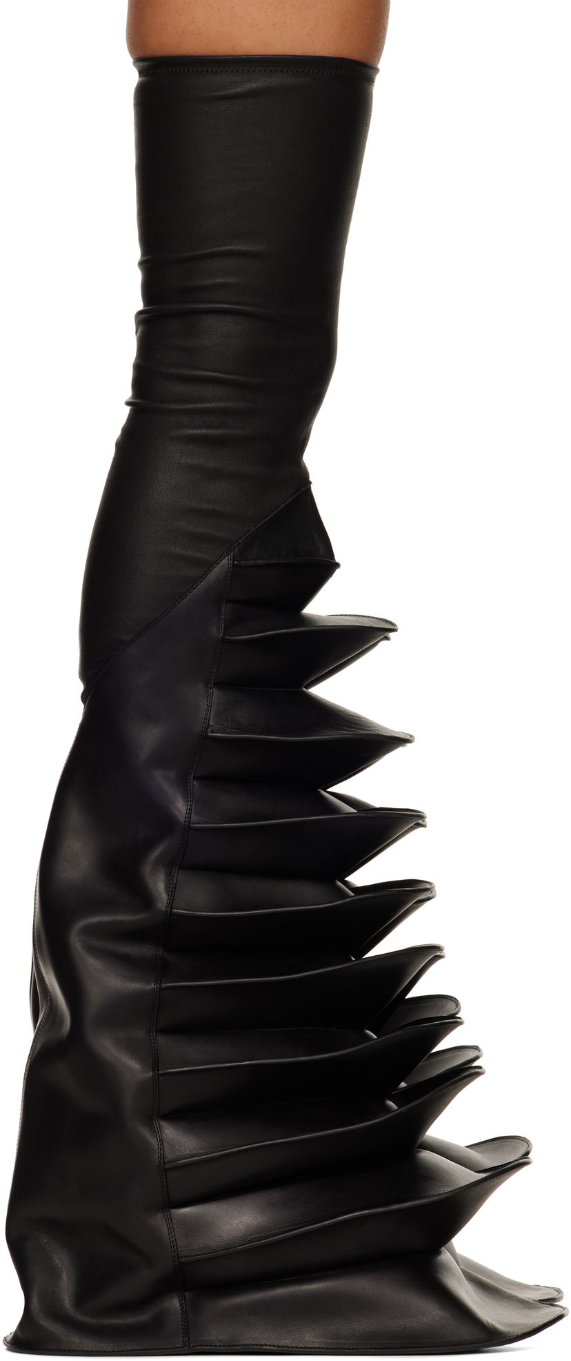 Hlače i traperice Rick Owens Rick Owens Porterville Rhino Cargoflares Tall Boots Crna | RO02D3825 LSLGE