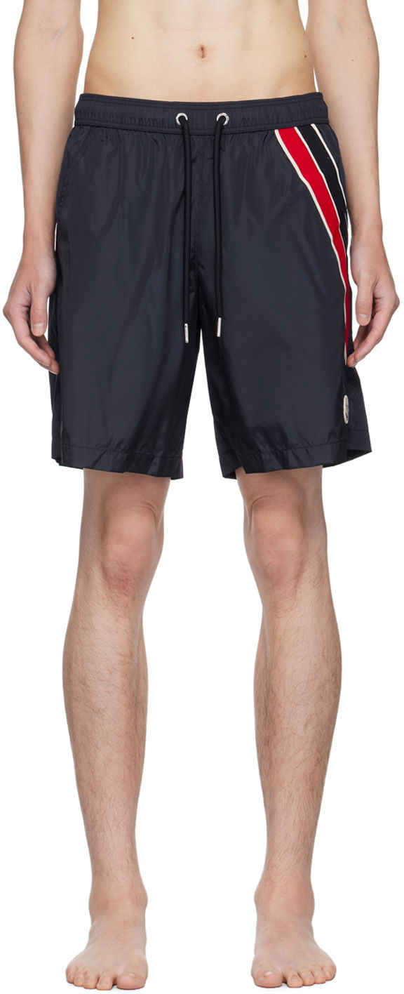 Kupaći kostimi Moncler Navy Logo Patch Swim Shorts Tamnoplava | J20912C0000653326