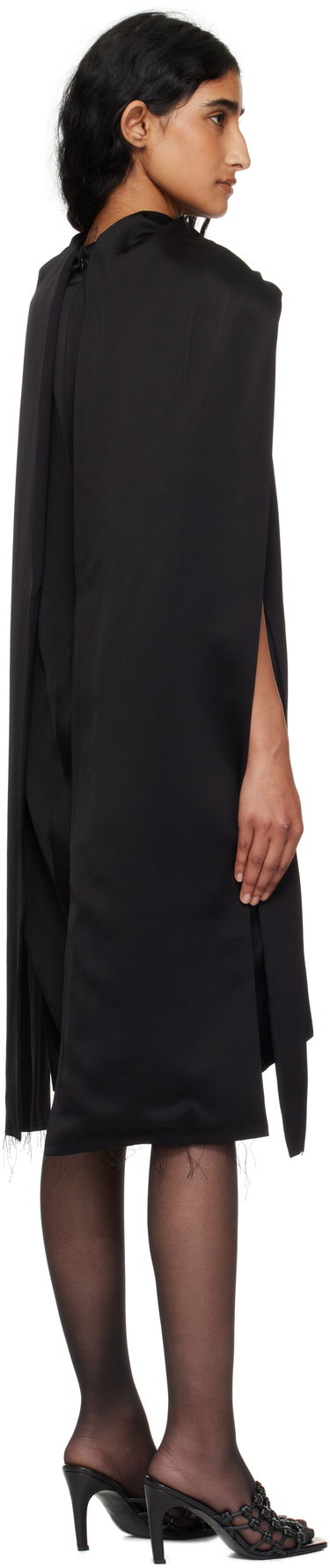Haljina TOTEME Cocoon Scarf Minidress Crna | 253-WRD0198-FB0382, 2