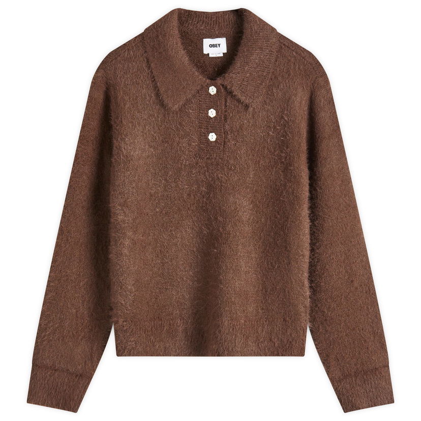 Džemper OBEY Esme Polo Sweater Smeđa | 251000121