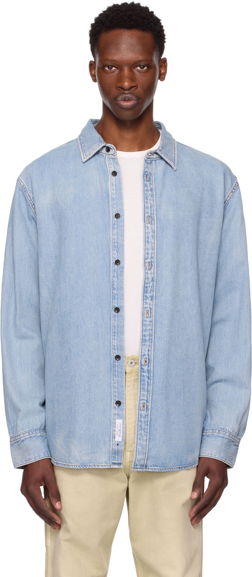 Košulja rag & bone Rag & Bone Finch Denim Shirt Plava | MED25PA016FWSU