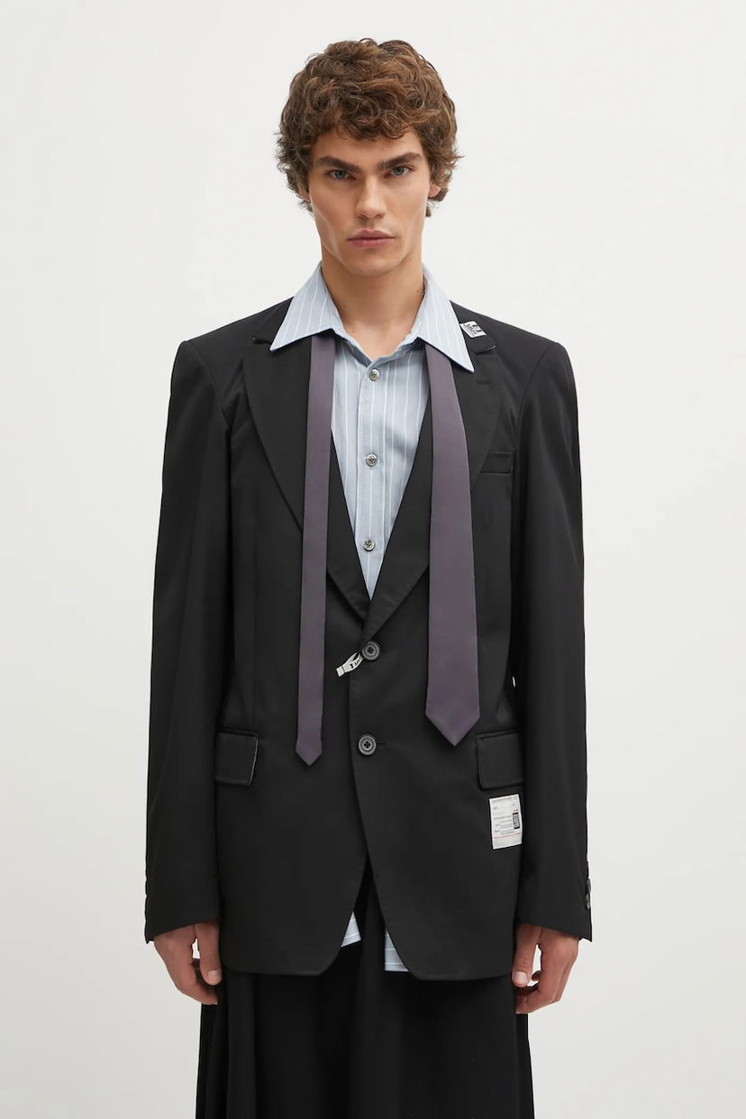 Jakna Maison MIHARA YASUHIRO Maison MIHARA YASUHIRO LAYERED Blazer Crna | A15JK031