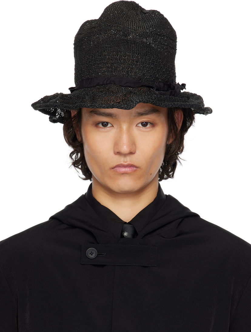 Šešir Yohji Yamamoto Yohji Yamamoto Paper PE Mountain Hat Crna | HP-H03-960