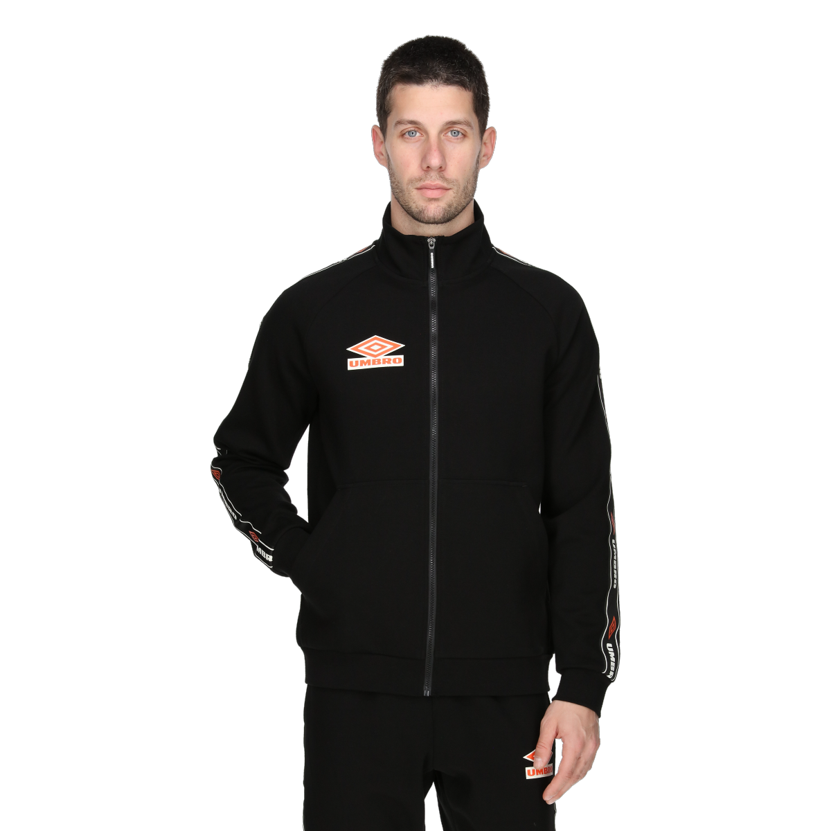 Dukserice Umbro RETRO Full-Zip Track Jacket with Tape Detail Crna | UMA241M605-01, 0
