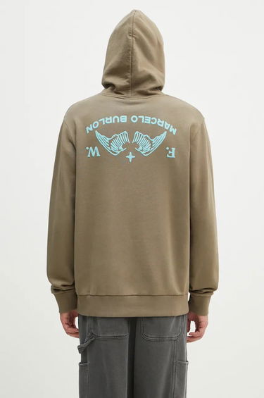 Dukserice Marcelo Burlon Hoodie With Print Zelena | CMBB007F24FLE0056E4D, 0