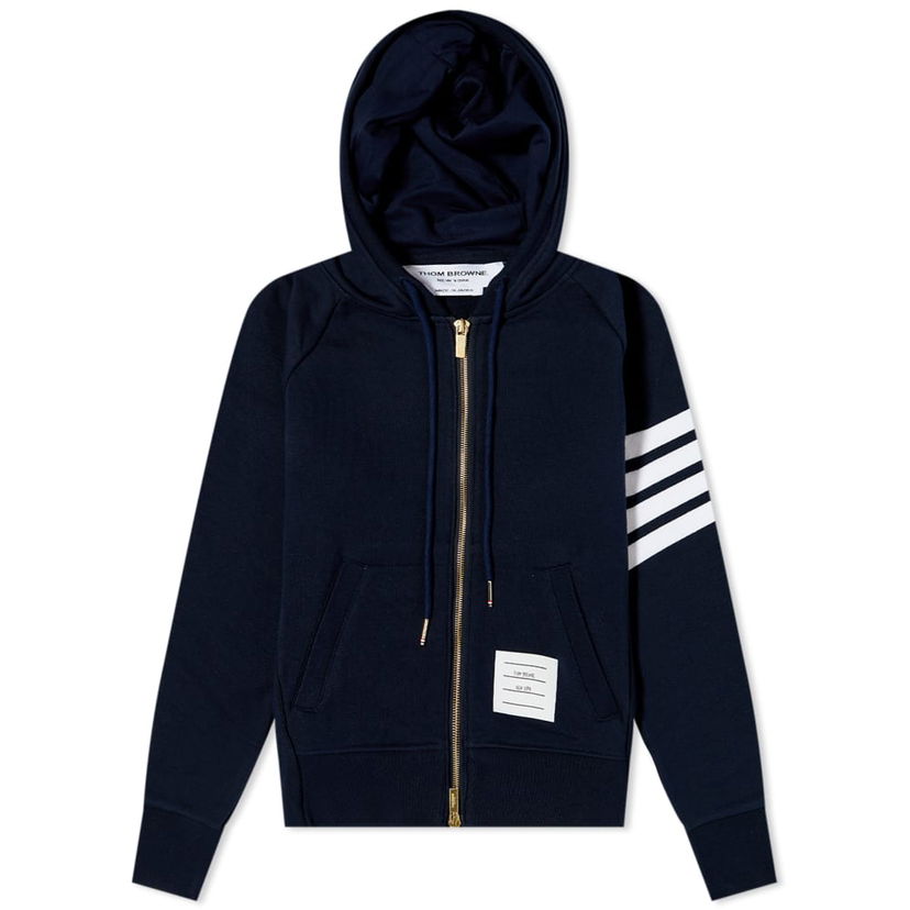 Dukserice Thom Browne Thom Browne Classic 4-Bar Zip Hoodie Tamnoplava | FJT001A-00535-415