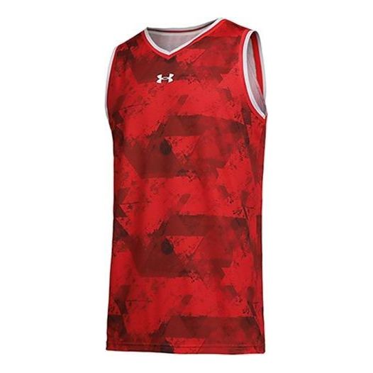 Majica bez rukava Under Armour Printed Basketball Jersey Crvena | 21500108-600, 0