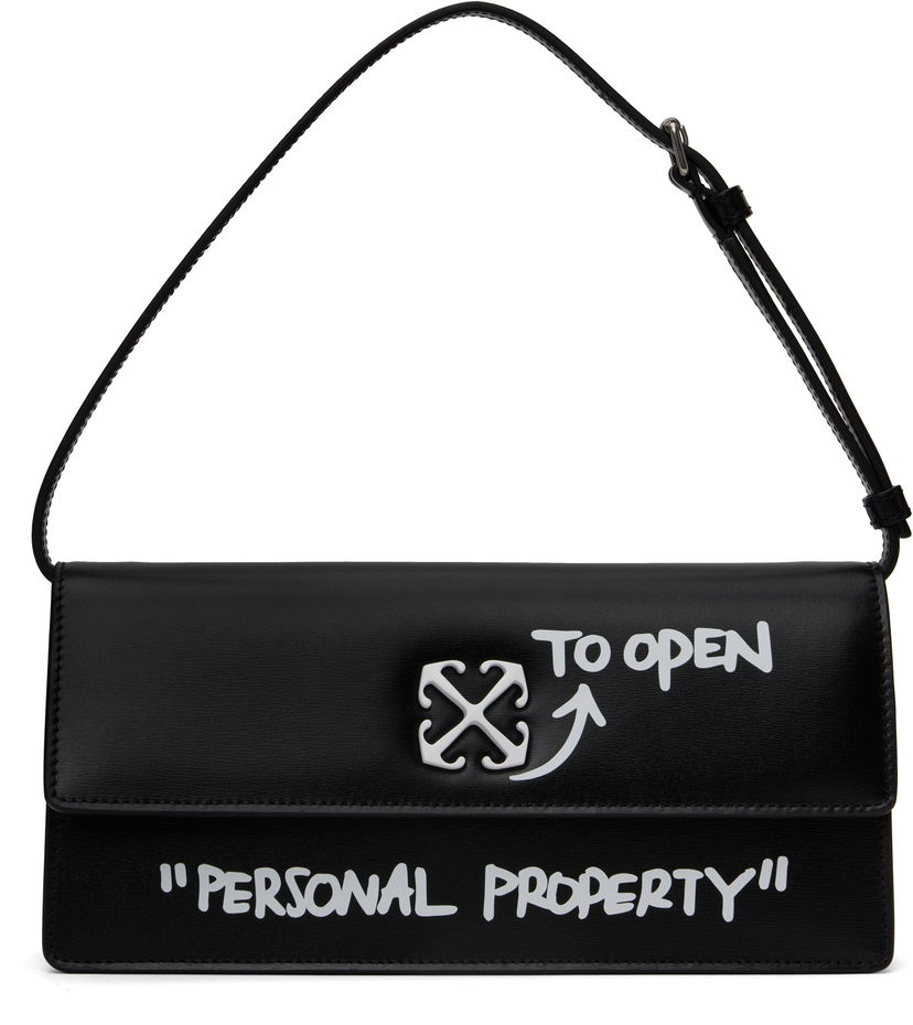 Ručna torbica Off-White Off-White Jitney 1.0 Quote Shoulder Bag Crna | OWNN172C99LEA0021001