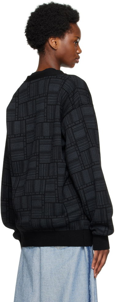 Džemper VETEMENTS Barcode Pattern Cardigan Crna | VL14KN600B, 2