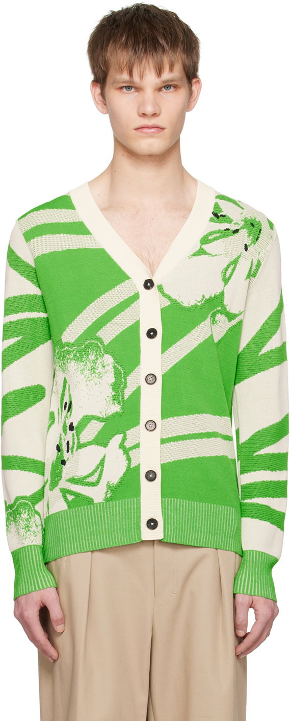 Džemper Feng Chen Wang Feng Chen Wang Floral Cardigan Zelena | FUS15KT08