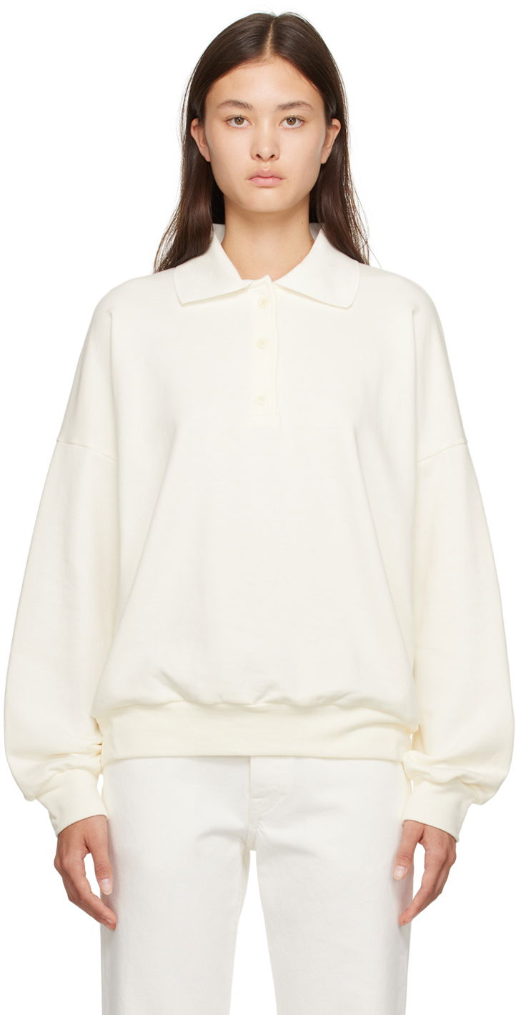 Dukserice The Row Corzas Oversized Polo Sweatshirt Bijela | 5748-K290