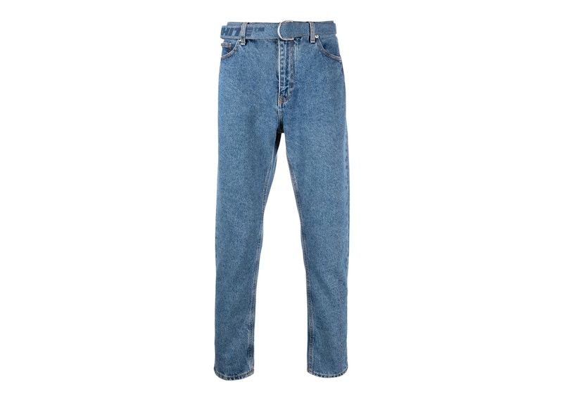 Jeans Off-White Belted Denim Jeans Plava | OMYA142C99DEN0024949