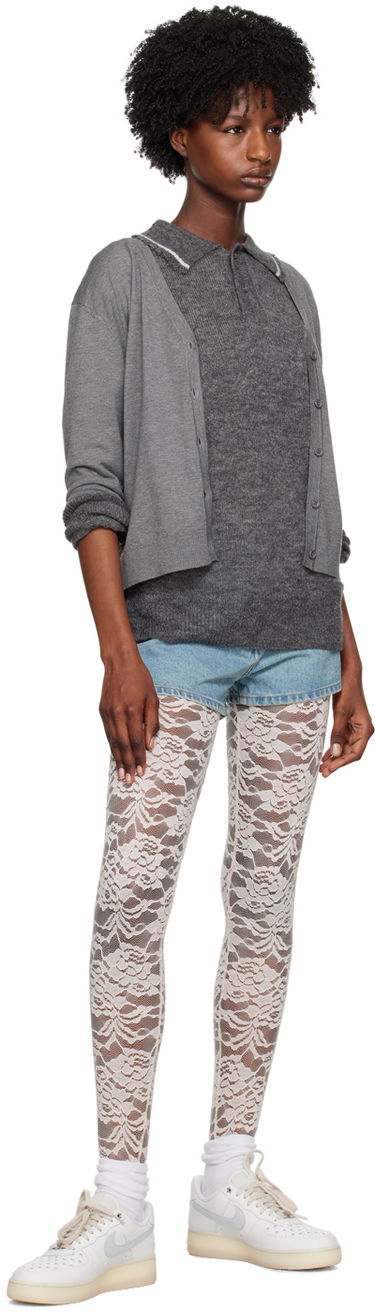 Džemper We11done Frayed Polo Sweater Siva | WD-KT1-23-665-U-GY, 3