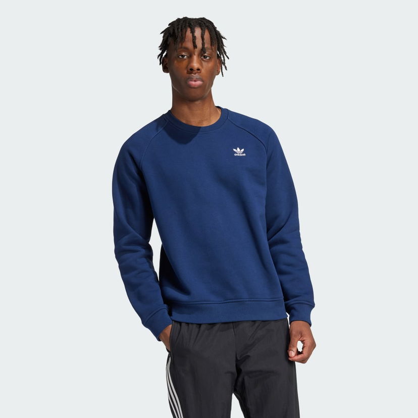 Dukserice adidas Performance Trefoil Essentials Crew Sweatshirt Plava | IY4935
