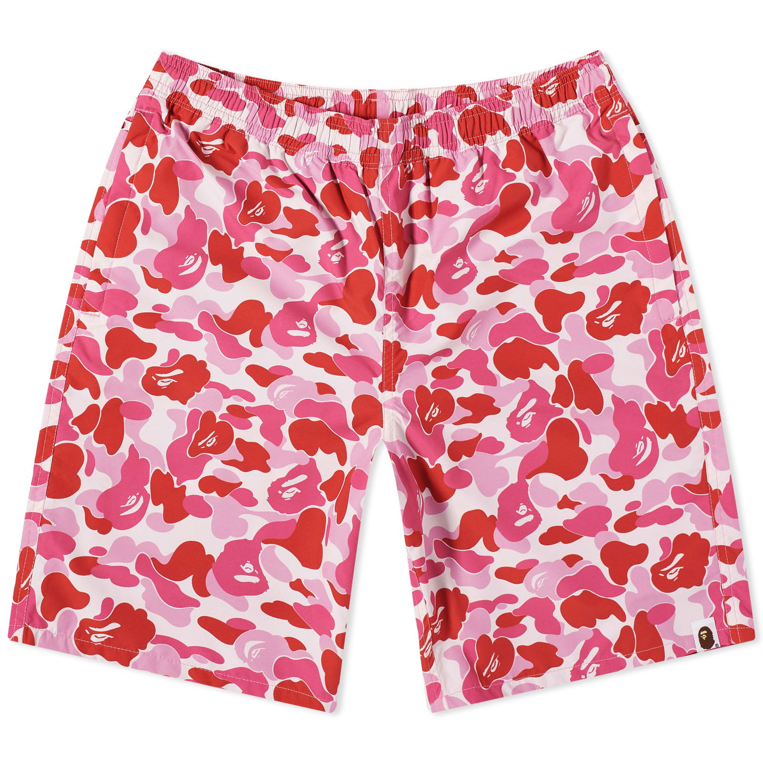 Kratke hlače BAPE ABC Camo Beach Shorts Crvena | 001SPJ301018M-PNK, 0
