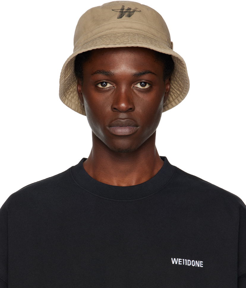 Kapa We11done We11done WD One Logo Bucket Hat Bež | WD-AH3-22-404-U-BG