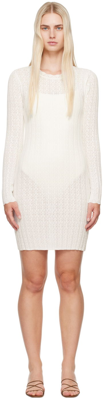 Haljina Loulou de Saison Loulou de Saison Senty Knit Mini Dress Bijela | SENTY