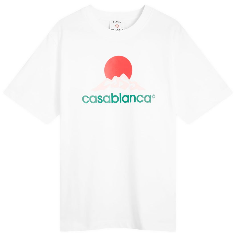 Majica kratkih rukava Casablanca Casablanca Montagne Printed T-Shirt, Size Large Bijela | MPF25-JTS-001-03