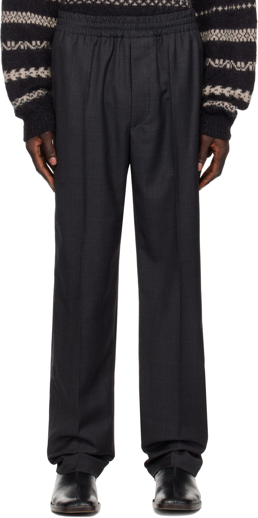 Hlače ISABEL MARANT Isabel Marant Nahili Checked Trousers Crna | 23APA0074HA-A3F61H