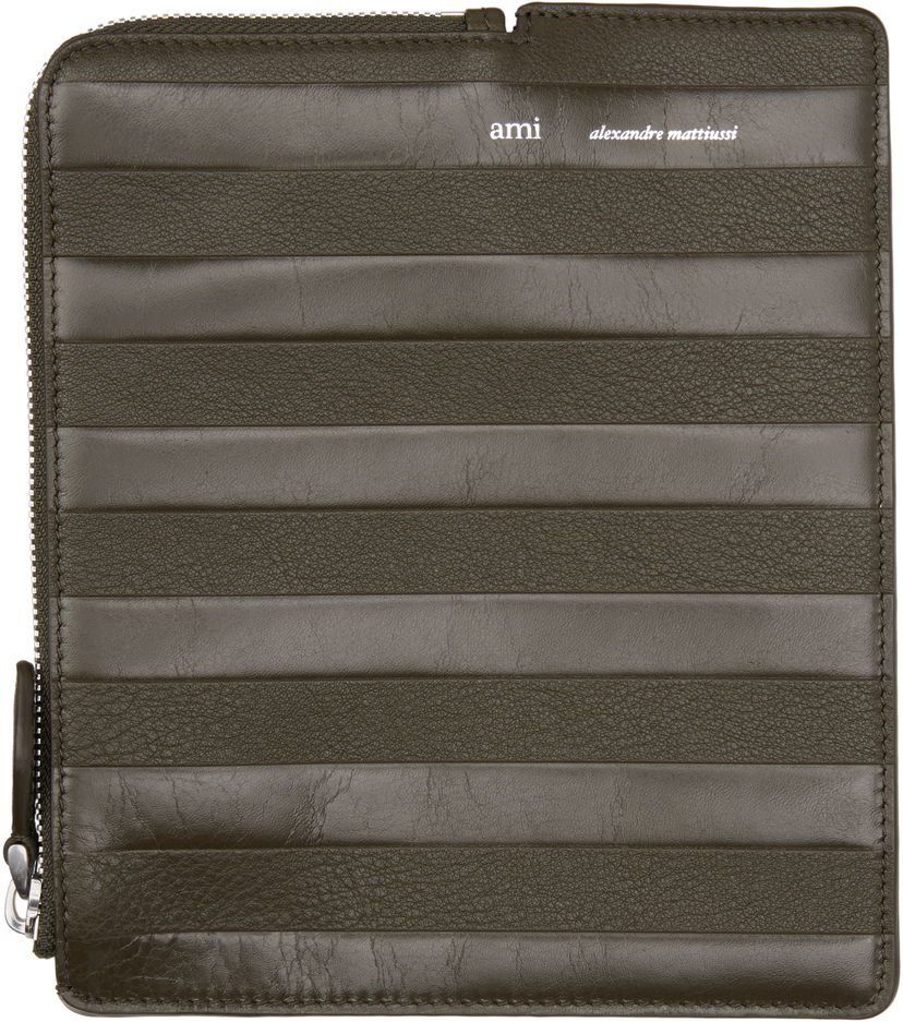 Novčanik AMI AMI Alexandre Mattiussi Leather Midi Wallet Zelena | USL008.AL0090