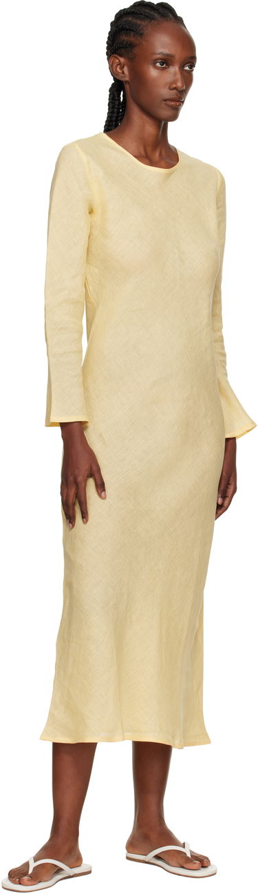 Haljina Baserange Baserange Dydine Long Sleeve Maxi Dress Žuta | DRDYL-FL-AU25, 3