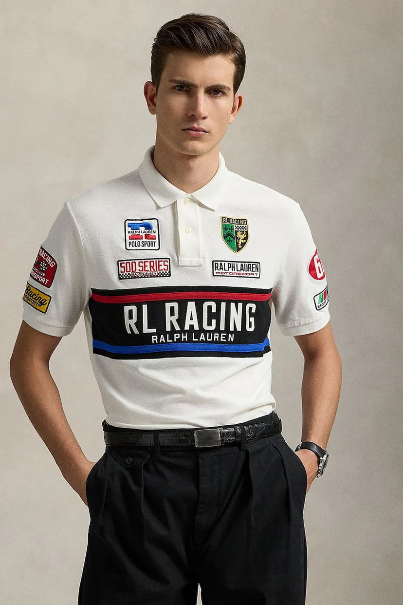 Polo majica Polo by Ralph Lauren Polo Ralph Lauren RL Racing Graphic Short Sleeve Polo Shirt Bijela | 710972334