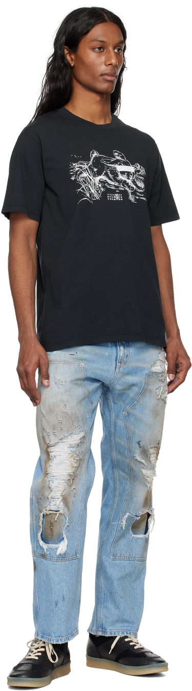 Majica kratkih rukava Maison Margiela MM6 Maison Margiela 'Suis le lapin blanc' T-Shirt Crna | SH2GC0024 M20108, 3