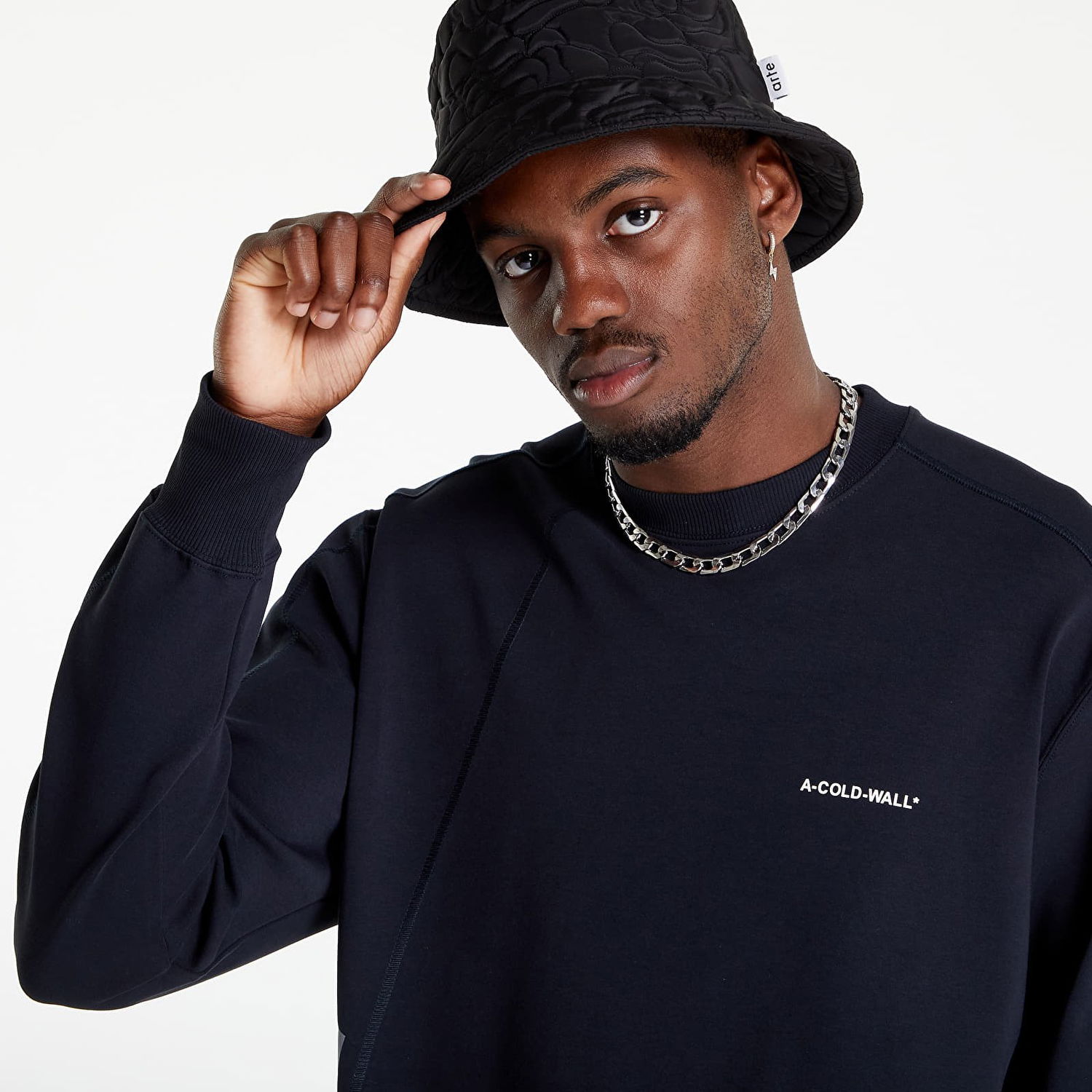 Dukserice A-COLD-WALL* Polygon Technical Crewneck Crna | ACWMW079 Black, 1