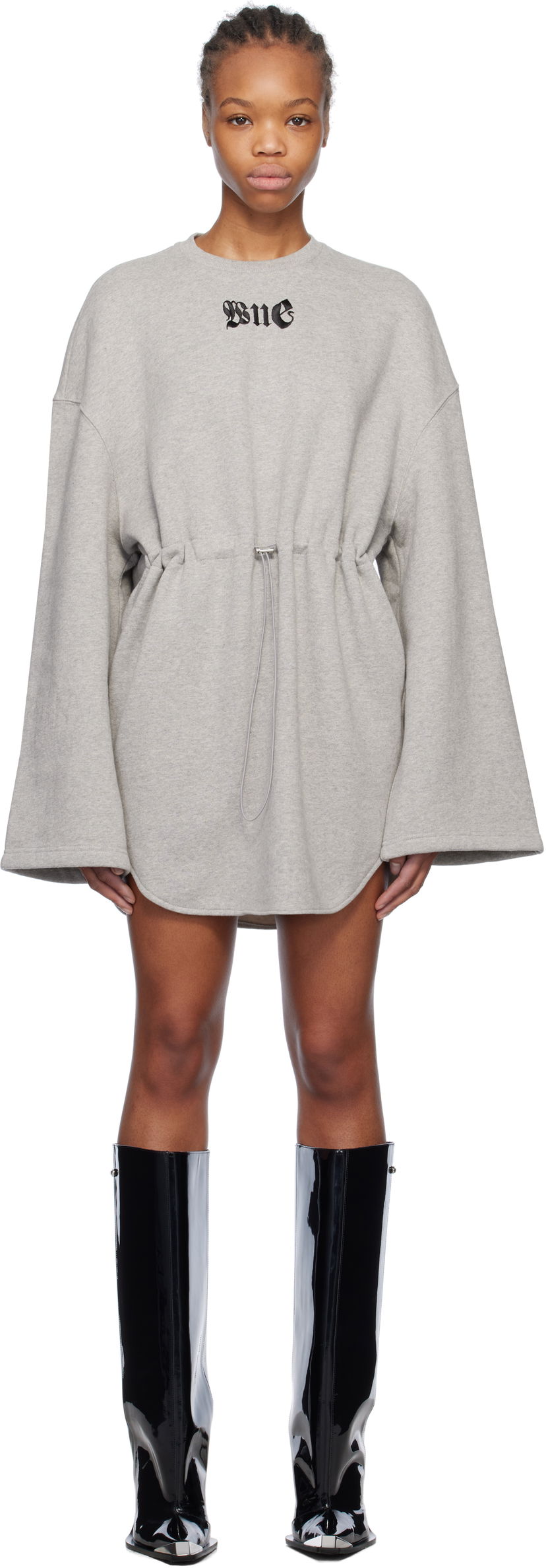 Haljina We11done We11done String Mini Dress Siva | WD-TO0-25-891-W-GY
